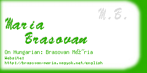 maria brasovan business card